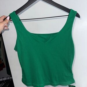 2/$15 SHEIN Bright Green Ribbed Tank Top